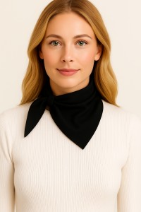 Siyah Esnek Fular Bandana 50x50 Cm