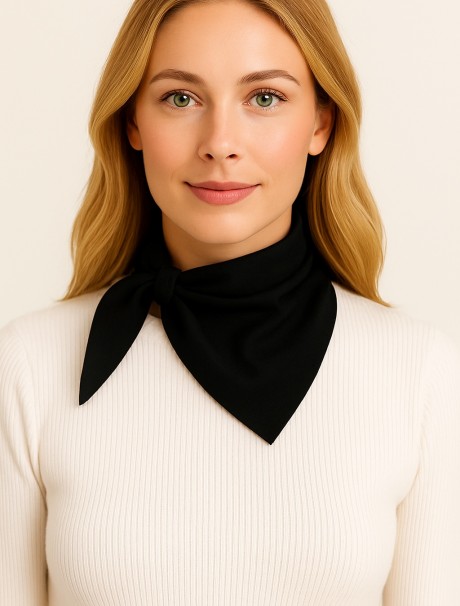 Siyah Esnek Fular Bandana 50x50 Cm