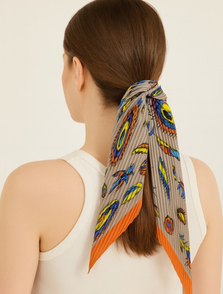 Kızılderili Motif Desen Piliseli Fular Bandana