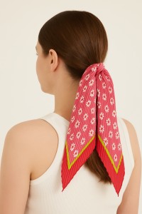 Papatya Desen Piliseli Fular Bandana
