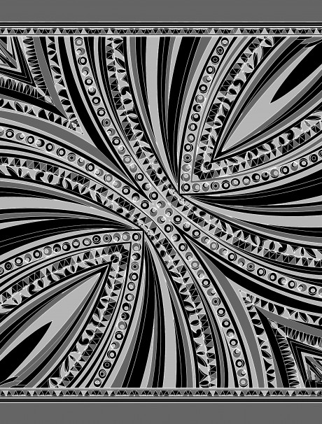 Geometrik Desenli Bandana 58 X 58 Cm