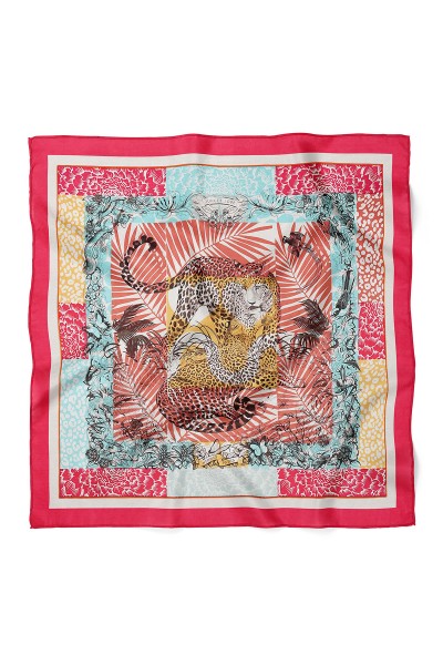 Leopar Desenli Bandana 58 X 58 Cm