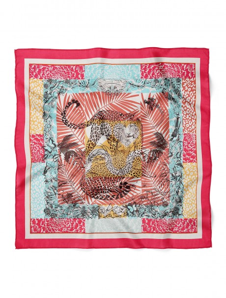 Leopar Desenli Bandana 58 X 58 Cm