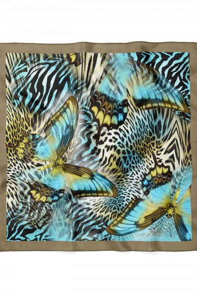 Leopar Desenli Bandana 58 X 58 Cm