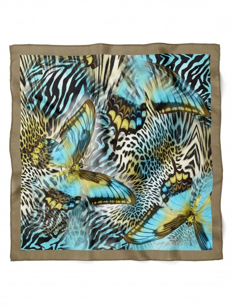 Leopar Desenli Bandana 58 X 58 Cm