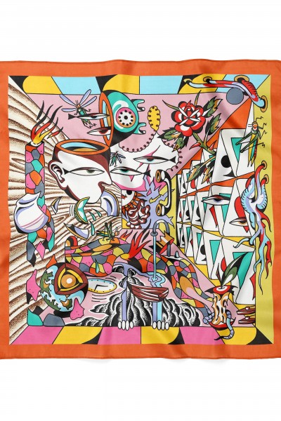 Geometrik Desenli Bandana 58 X 58 Cm