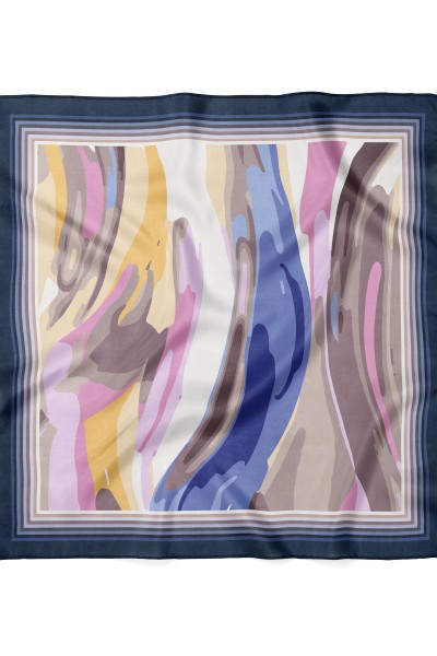 Sulu Boya Desenli Bandana 58 X 58 Cm