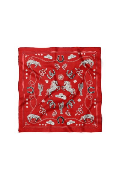 Western Desenli Bandana 58 X 58 Cm