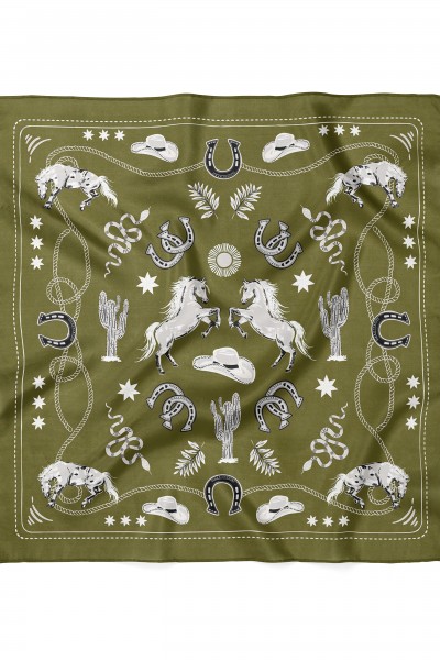 Western Desenli Bandana 58 X 58 Cm