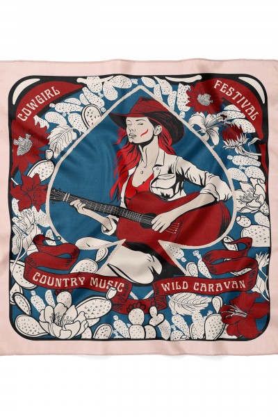 Western Desenli Bandana 58 X 58 Cm