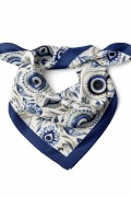 Nazar Boncuğu Desen Fular Bandana 70x70 Cm