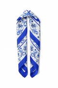 Sarmaşık Çiçek Desen Fular Bandana 70x70 Cm