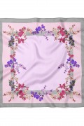 Çiçek Desen Fular Bandana 70 x 70 Cm