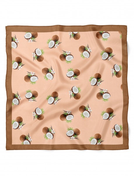 Hindistan Cevizi Desen Fular Bandana 70x70 Cm