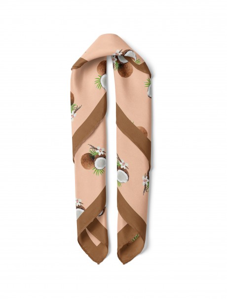 Hindistan Cevizi Desen Fular Bandana 70x70 Cm