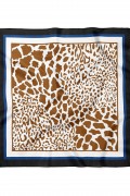 Leopar Desen Fular Bandana 70x70 Cm