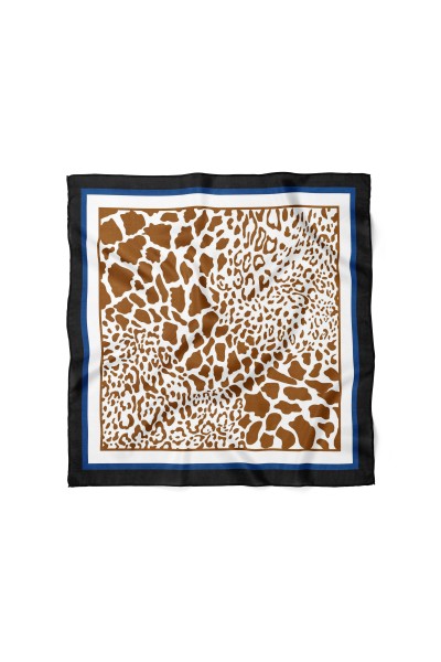 Leopar Desen Fular Bandana 70x70 Cm