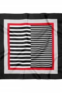 Çizgi Desen Fular Bandana 70x70 Cm