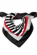 Çizgi Desen Fular Bandana 70x70 Cm