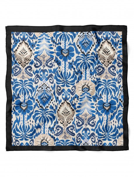 Çiçek Desen Fular Bandana 70x70 Cm