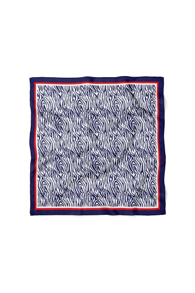 Çizgi Desen Fular Bandana 70x70 Cm