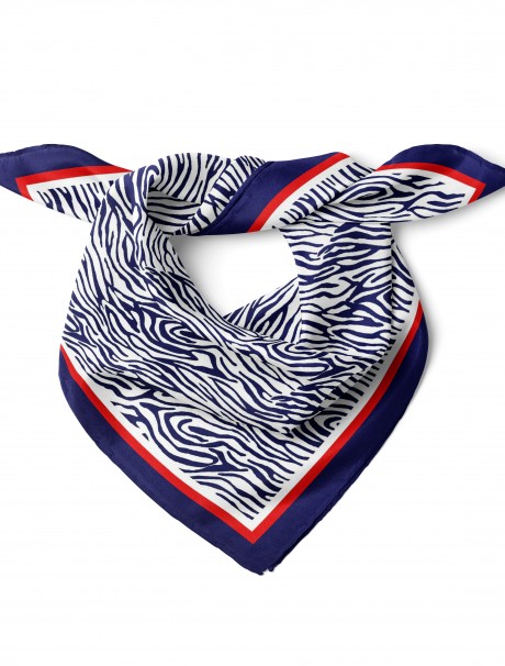 Çizgi Desen Fular Bandana 70x70 Cm