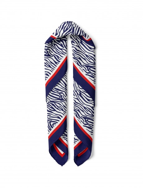 Çizgi Desen Fular Bandana 70x70 Cm