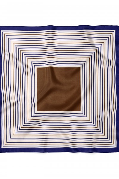 Çizgi Kare Desen Fular Bandana 70x70 Cm