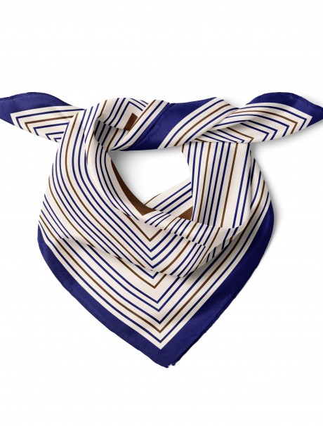 Çizgi Kare Desen Fular Bandana 70x70 Cm