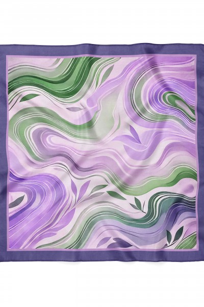 Çiçek Desen Fular Bandana 70x70 Cm