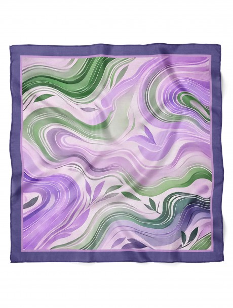Çiçek Desen Fular Bandana 70x70 Cm