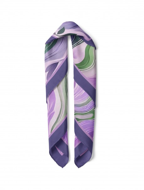 Çiçek Desen Fular Bandana 70x70 Cm