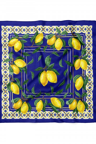 Limon Desen Fular Bandana 70x70 Cm