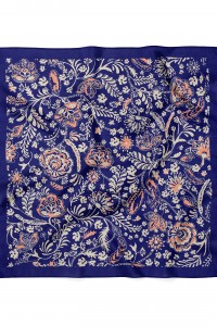 Çiçek Desen Fular Bandana 70x70 Cm