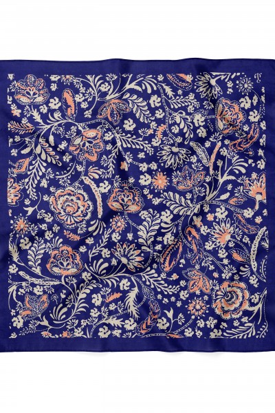 Çiçek Desen Fular Bandana 70x70 Cm