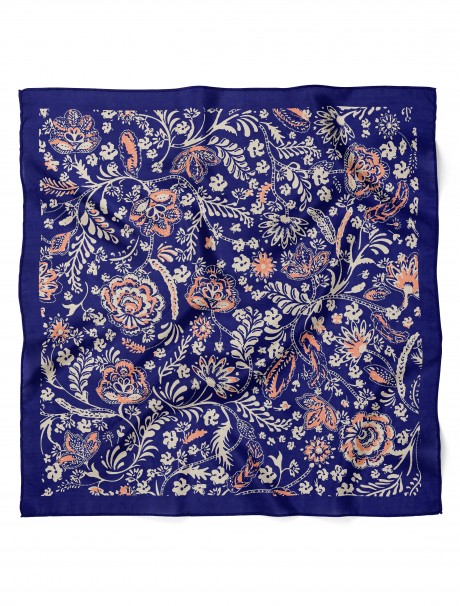 Çiçek Desen Fular Bandana 70x70 Cm