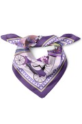 Retro Araba ve Soyut Desen Fular Bandana 70x70 Cm