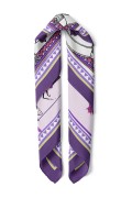 Retro Araba ve Soyut Desen Fular Bandana 70x70 Cm