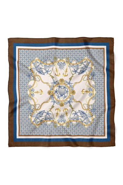 Marine Desen Fular Bandana 70x70 Cm