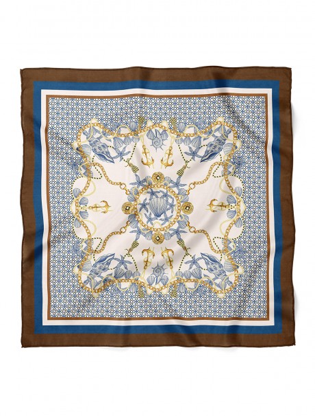 Marine Desen Fular Bandana 70x70 Cm