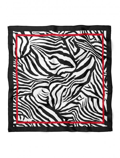 Zebra Desen Fular Bandana 70x70 Cm