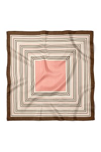 Kare Çizgi Desen Fular Bandana 70x70 Cm