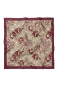 Vintage Çiçek Desen Fular Bandana 70x70 Cm