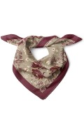 Vintage Çiçek Desen Fular Bandana 70x70 Cm