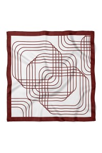 Geometrik Çizgili Modern Desen Fular Bandana 70x70 Cm