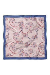Geometrik Çiçek Desen Fular Bandana 70x70 Cm