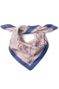 Geometrik Çiçek Desen Fular Bandana 70x70 Cm