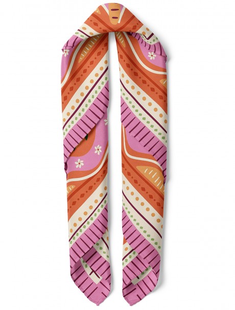 Tropikal Palmiye Desen Fular Bandana 70x70 Cm