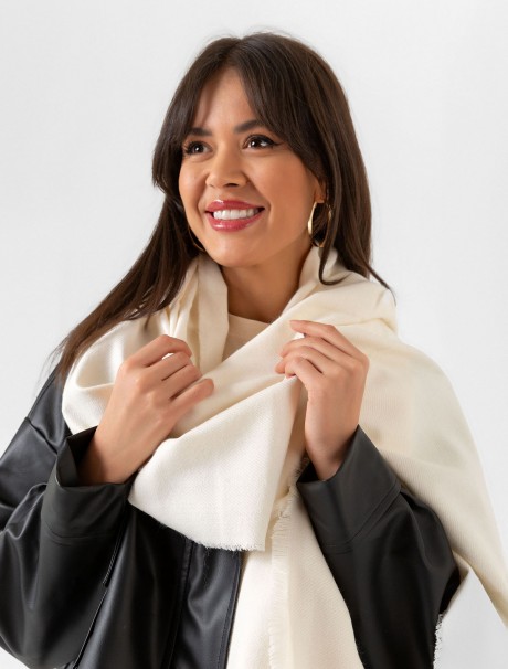 Yumuşak Dokulu Kalın Düz Renk Şal