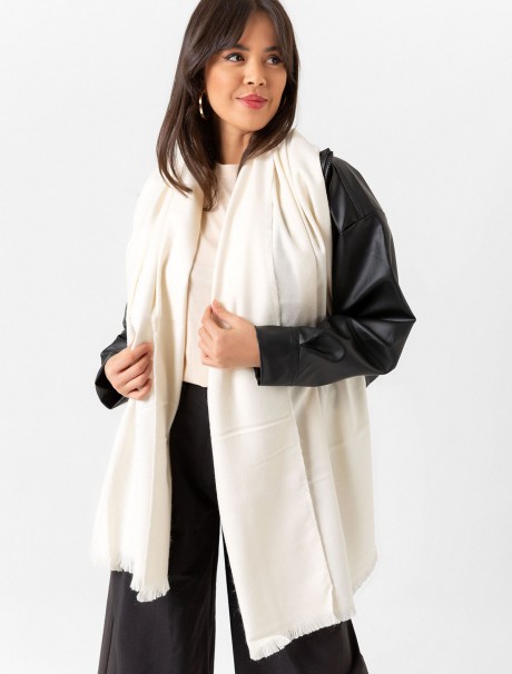 Yumuşak Dokulu Kalın Düz Renk Şal